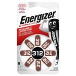 Energizer Zink-Air Battery PR41 Typ 312 | 1.4 V DC | 184 mAh | 8-Blister | Hörapparat | Silver