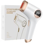 Epilateur Lumière Pulsée IPL, 600NM-1200NM Appareil d'épilation Efficace avec 5 niveaux Epilateur à Lumière Pulsée pour Hommes, Femmes