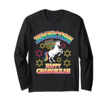 Funny Hanukkah Jewnicorn Unicorn Girl LGBT Jewish Chanukah Long Sleeve T-Shirt