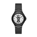 DKNY Montre pour Femme Chambers Quartz/3 Mouvement manuel Boîtier 36mm avec un bracelet en Polyuréthane NY6645