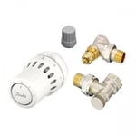 Kit thermostatique complet tête + corps RA-FN 15 équerre + coude de réglage - R