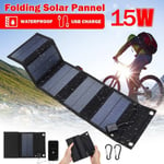 5V 15W USB Solar Laddare Bärbar Solcell Vattentät Solar Bat