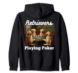 Dogs Playing Poker Dog Golden Retriever Retrievers Card Zip Hoodie