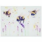 Country LIfe Bees - Glass Cutting Chopping Board Worktop Free postage