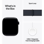 Apple Watch Series 10 GPS, 46mm Aluminum Case [ Ink Sport Loop  A2999 MWWR3 - Jet Black ]