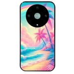 Coque noire pour Honor Magic 6 LITE hawaii arc en ciel