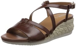 Geox Femme D Ischia Corda Sandales, Marron (Brown), 39 EU