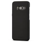 CASEZA Coque Galaxy S8 Noir Rome Housse en Cuir Synthétique - Coque Arrière en Cuir Artificiel Haut de Gamme pour Samsung Galaxy S8 (5,8 pouces) Original - Case de Protection Complète Ultra Mince