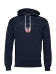 Shield Hoodie Tops Sweat-shirts & Hoodies Hoodies Navy GANT