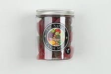 Natural Candy Shop,Natural Vegan Jelly Strawberries Candy Jar 220g