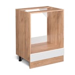 Meuble pour four R-Line, Blanc Haute brillance, 60 cm sans plan de travail Vicco