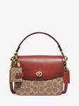 Coach Cassie 19 Leather Cross Body Bag, Tan Rust