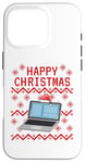 Coque pour iPhone 16 Pro Ordinateur laid Noël technicien informatique bureau drôle