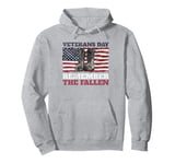 Veterans Day Remember the Fallen USA Flag Soldiers Boots Pullover Hoodie