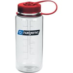 Nalgene 0 5 l Wide Mouth Sustain Clear with Red Cap