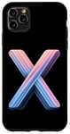 Coque pour iPhone 11 Pro Max Lettre initiale du nom de l'alphabet X dans un style artistique pastel