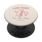 Last Toast On The Slopes Bachelor Skiing Bridal Best Man PopSockets Adhesive PopGrip