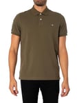 GANT Mens Shield Short Sleeve Pique Polo Shirt Juniper Green XXL