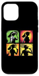 Coque pour iPhone 12/12 Pro Tennis Pop Art Joueuse de Tennis Vintage Femme