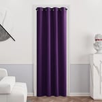 PONY DANCE Rideau Salon - Rideaux Thermique à Oeillets Décoration de Fenêtre Rideaux Draperies Occultant Isolation Decoration pour Maison Chambre, Largeur 132 x Hauteur 210cm, Violet, 1 PC