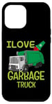 Coque pour iPhone 15 Pro Max Love Camion poubelle de recyclage pour enfants et adultes