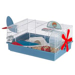 Ferplast Cage pour Hamsters CRICETI 9 Plane, Cage en Métal et Plastique Peint, Autocollants et Accessoires Inclus, 46 x 29,5 x h 23 cm.