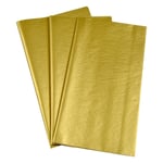 Lot de 6 Feuilles Papier de Soie "Cadeau" 50x70cm Or