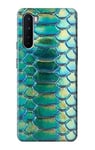 Green Snake Scale Graphic Print Case Cover For OnePlus Nord