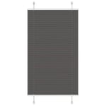 Plisserad persienn svart 75x100 cm tyg bredd 74,4 cm polyester