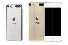 NOVAGO Compatible avec iPod Touch 7, Touch 6,Touch 5 Coque Transparente Gel Solide résistante +1 Verre en Verre trempé Transparent résistant