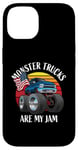 iPhone 14 Monster Trucks Are My Jam Funny 4x4 Monster Truck Cartoon Case