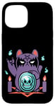 Coque pour iPhone 15 Chat japonais ManekiNeko - Bad Luck - Adorable chat gothique