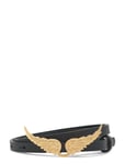 Zadig & Voltaire Rock Belt Natural Leather Svart