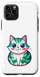 Coque pour iPhone 11 Pro Joli chat japonais, t-shirt japonais, chat manga