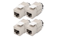 Digitus CAT 6A Keystone Jack, shielded, 4 pcs.