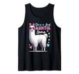 She's A Bad Funny Joke Auntie Cute Llama Mother's Day Farm Tank Top