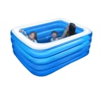 Piscine Deluxe Famille Piscine, Adulte Enfant Été Party Eau Lounge Plage Piscine rectangulaire Gonflable Sûr et Durable Water Park Famille (Taille: 180 * 140 * 72cm) Kairui JIAJIAFUDR