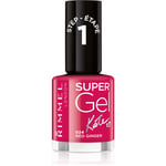 Rimmel Super Gel By Kate Geleneglelak uden UV/LED forsegling Skygge 024 Red Ginger 12 ml