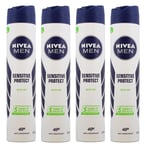 4x NIVEA Men SENSITIVE PROTECT Anti-Perspirant Deodorant Spray  200ml