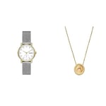 Skagen - Montre Kuppel et Collier à pendentifs Kariana pour Femmes - Acier Inoxydable doré