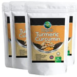 ORGANIC TURMERIC CURCUMIN 1550mg CAPSULES and ORGANIC BLACK PEPPER | Pack of 400