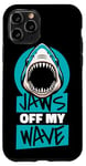 Coque pour iPhone 11 Pro Jaws Off My Wave Requin baleine Blanc