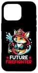 Coque pour iPhone 16 Pro Cartoon Fox Pompier Future Pompier