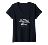 Womens Milf fan design. Stiffler's mom. You want a date? V-Neck T-Shirt