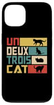 Coque pour iPhone 13 Un Deux Trois Cat - Jeu de mots français amusant, chat amusant