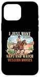 Coque pour iPhone 16 Pro Max Faites la sieste et regardez un fan du film Western Movie Lover