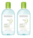 Bioderma - 2 x Sebium H2O Purifying Cleansing Micellar Solution 500 ml (Kort holdbarhed 31/8)