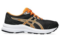 ASICS Contend 8 GS Sneaker, Black/Bright Orange, 32.5 EU