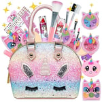 Mrabbitoo Maquillage Enfant Jouet Fille - 22pcs Jouet de Maquillage Lavable et Non Toxique Kit de Maquillage Enfant Fille,Coffret Maquillage Enfant Filles Jouet 3 4 5 6 7 8 9 10Ans Anniversaire Cadeau