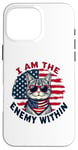 Coque pour iPhone 16 Pro Max I Am The Enemy Within Harris vs Trump Élection américaine 2024 drôle